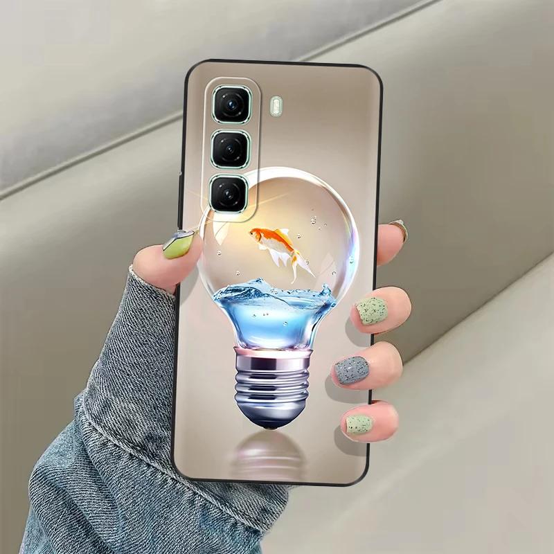 For Infinix Hot 50 5G Phone Case Heart Flower Soft Liquid Silicon Cover For Infinix Hot 50 Pro Plus Cases hot50 Protection Shell