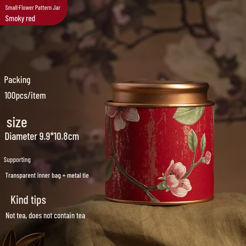 Qiwei Semi-Handmade Copper Cylindrical Tea Caddy