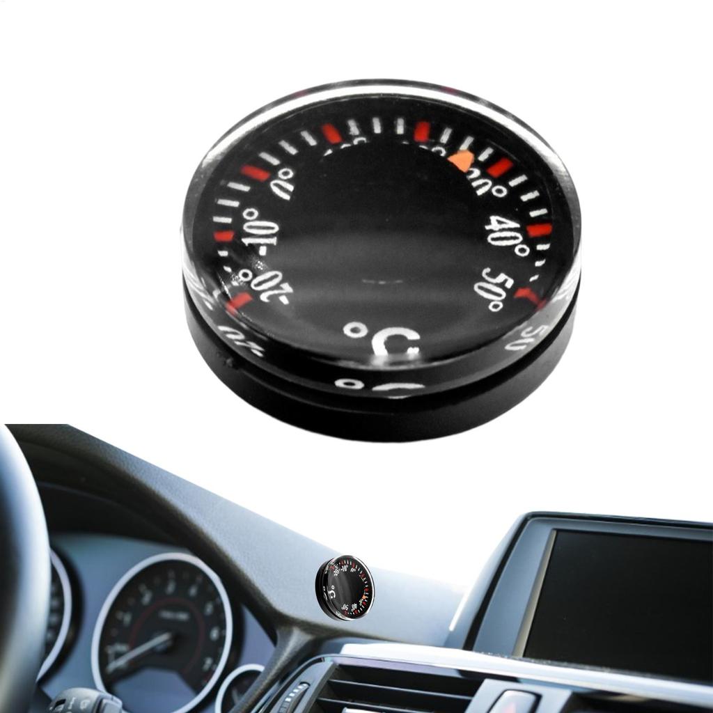Mini Mechanical Car Thermometer Portable Small Temperature Gauge Multi-Purpose Vehicle Gauge for RV SUV Van Dashboard