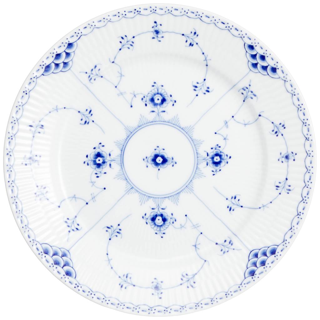[Officially Imported] Royal Copenhagen Blue Fluted Half Lace Plate, 19cm, 1017222