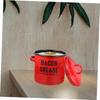 Oil Pot With Strainer, 1pc Lard Can, Enamel Grease Container With Lid, Retro Large Capacity Multifunctional Storage Tank