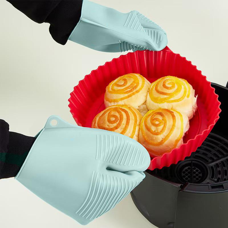 Microwave Oven Gloves, Heat-Resistant Kitchen Gloves, Thickened Silicone Insulation Gloves