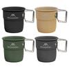 300ml Camping Water Cup with Foldable Handle Coffee Tea Cup Aluminum Alloy Portable Cup Tableware for Tourist Trekking Hiking