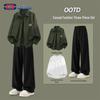 GENIOLAMODE Men's Retro Long-Sleeve Shirt & Casual Pants Set