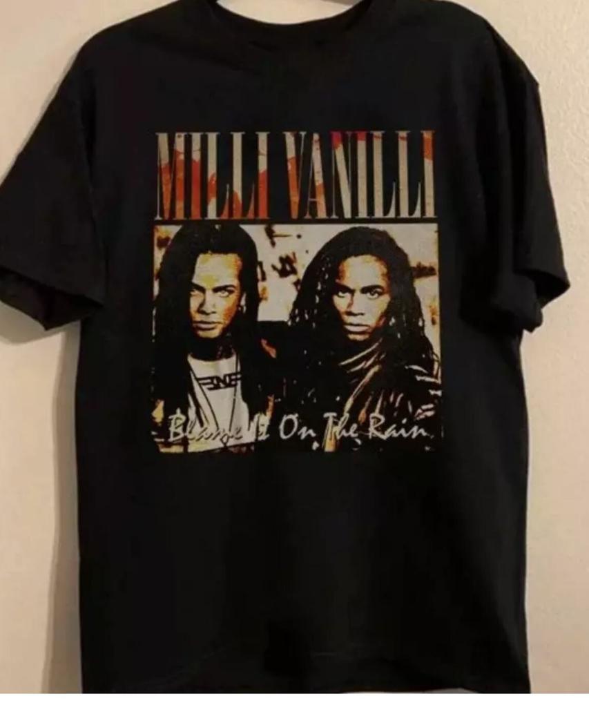 Milli Vanilli Unisex Schwarzes T-Shirt Familie