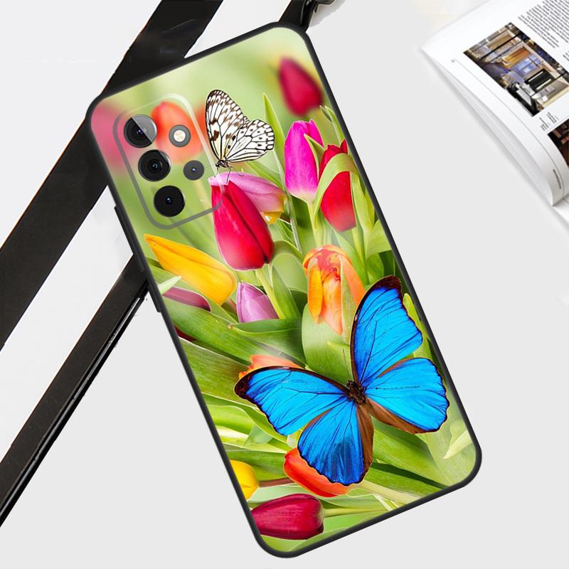 Colorful Butterfly Case For Samsung Galaxy A55 A35 A15 A56 A36 A26 A16 A06 A54 A34 A14 A12 A22 A32 A52 A13 A53