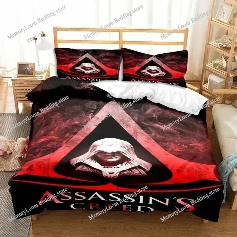 Game A-Assassin S Creed Art Bedding Set Gamer Duvet Cover Set Adult Boys Bedroom Single Double King Size Comforter Quilt Cover