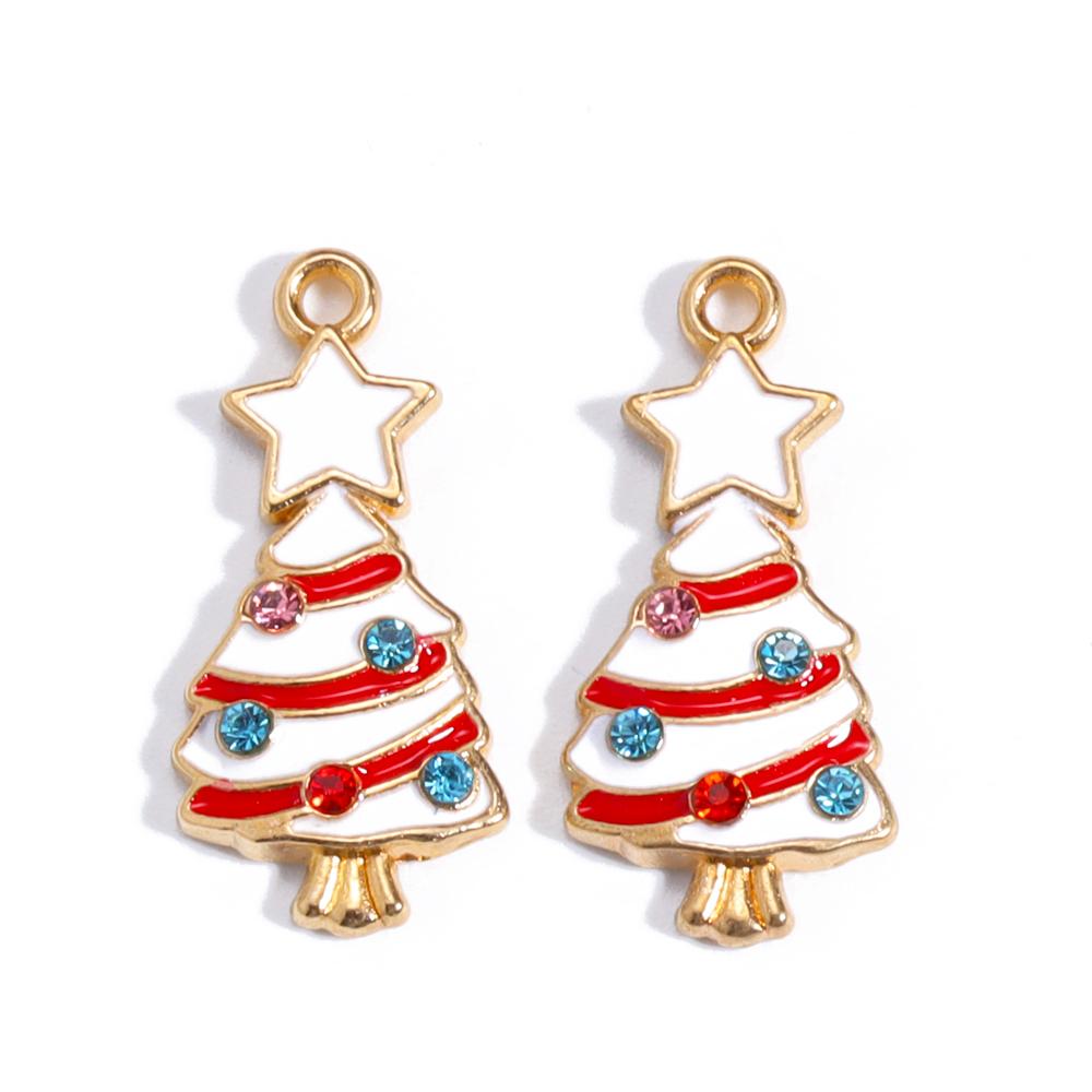 

10 стилей эмалевых подвесок со стразами для рождественских елок, подвески своими руками для сумок, сережек, ожерелий, изготовление ювелирных изделий, подвеска ручной работы