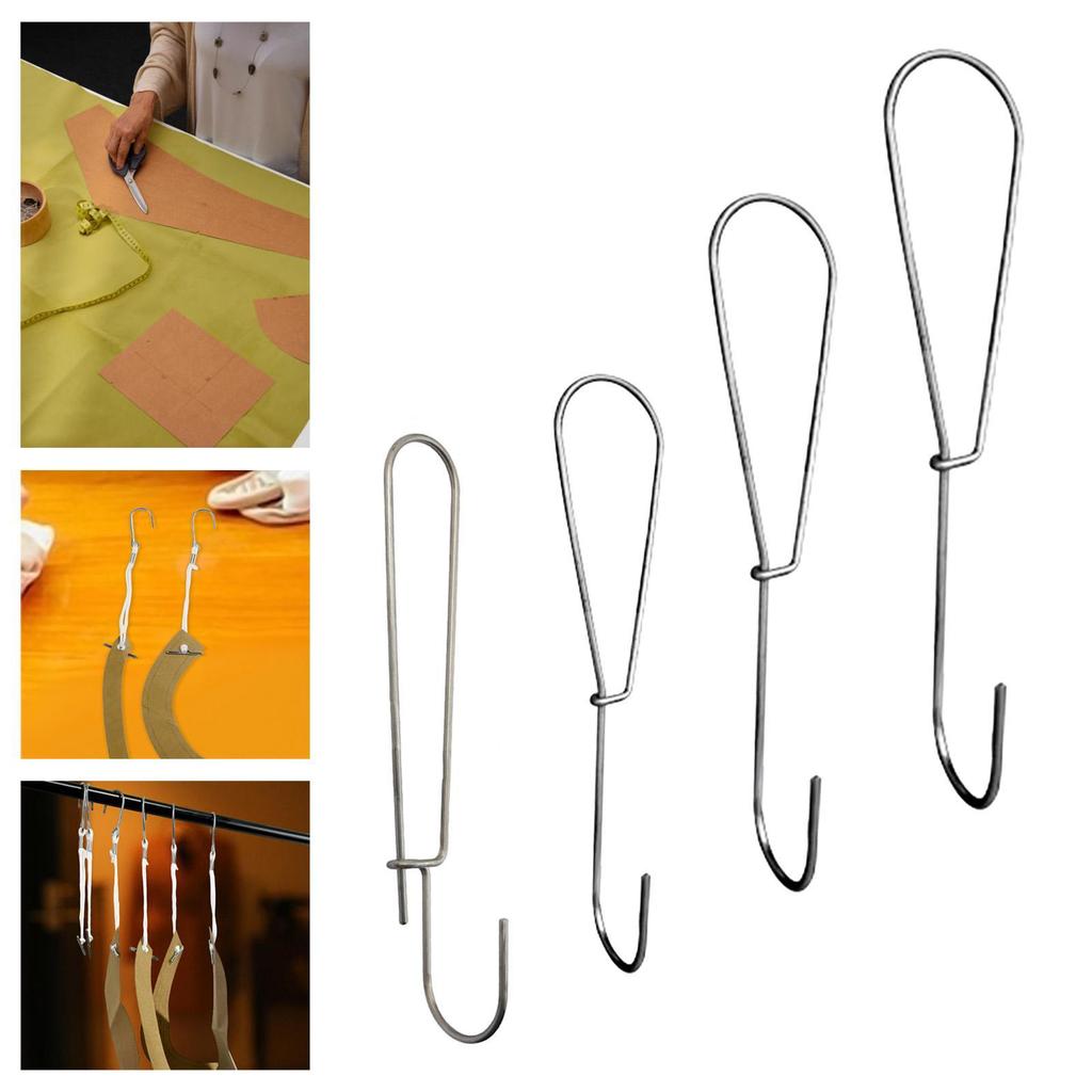 12Pcs Pattern Hooks Metal Industrial Clothing Design Storage Home Tailors Hanger Arts Crafts Easy Hanging Pattern Hanging Hook