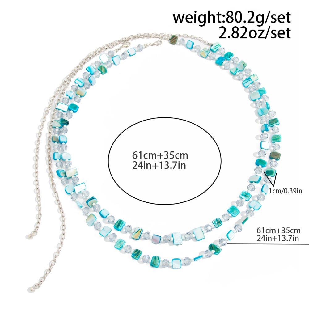 Retro Ethnic Shell Crystal Bead Belt - Multifunctional Design, Women's Sexy, Lightweight and Luxurious, Beach Party Body Jewelry