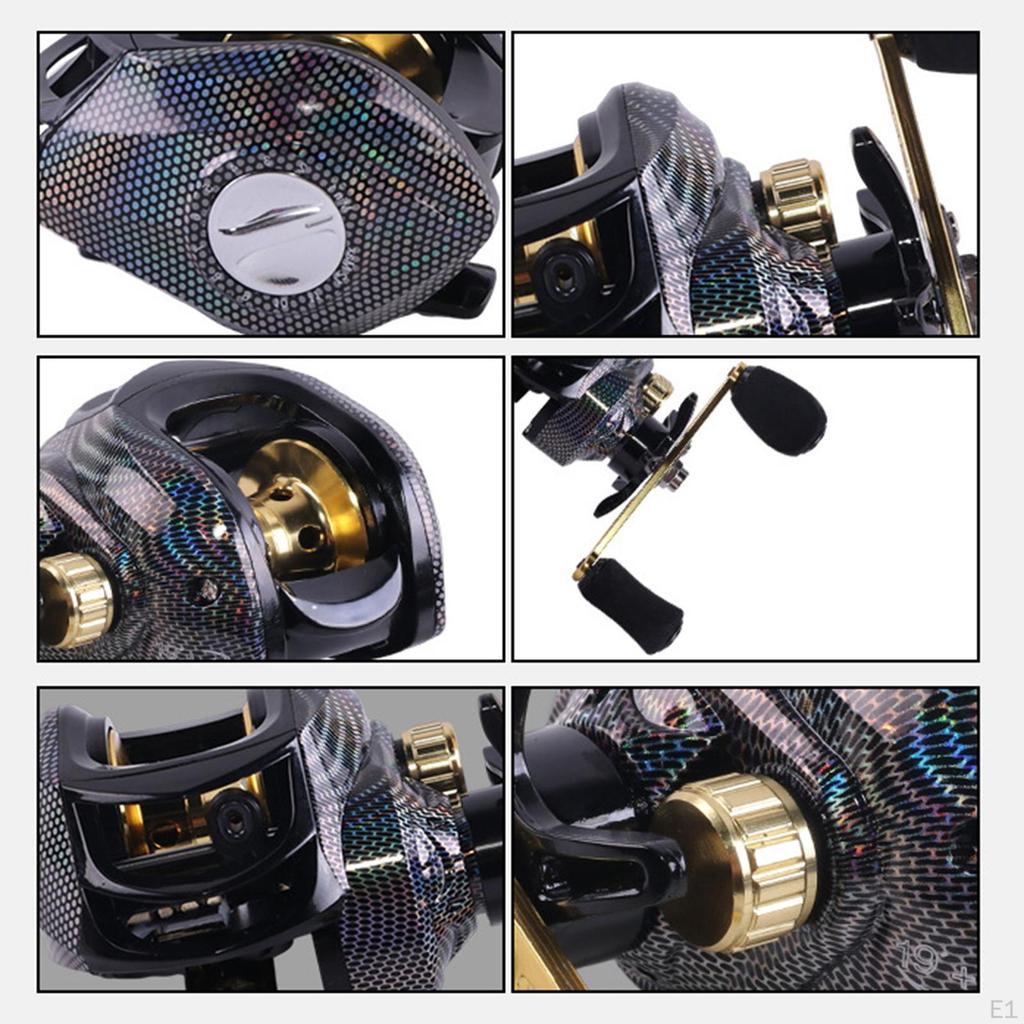 Baitcaster Prestanda Portabel Ultralätt 7.2:1 Utväxling Gjutrulle för Sommarfisketillbehör