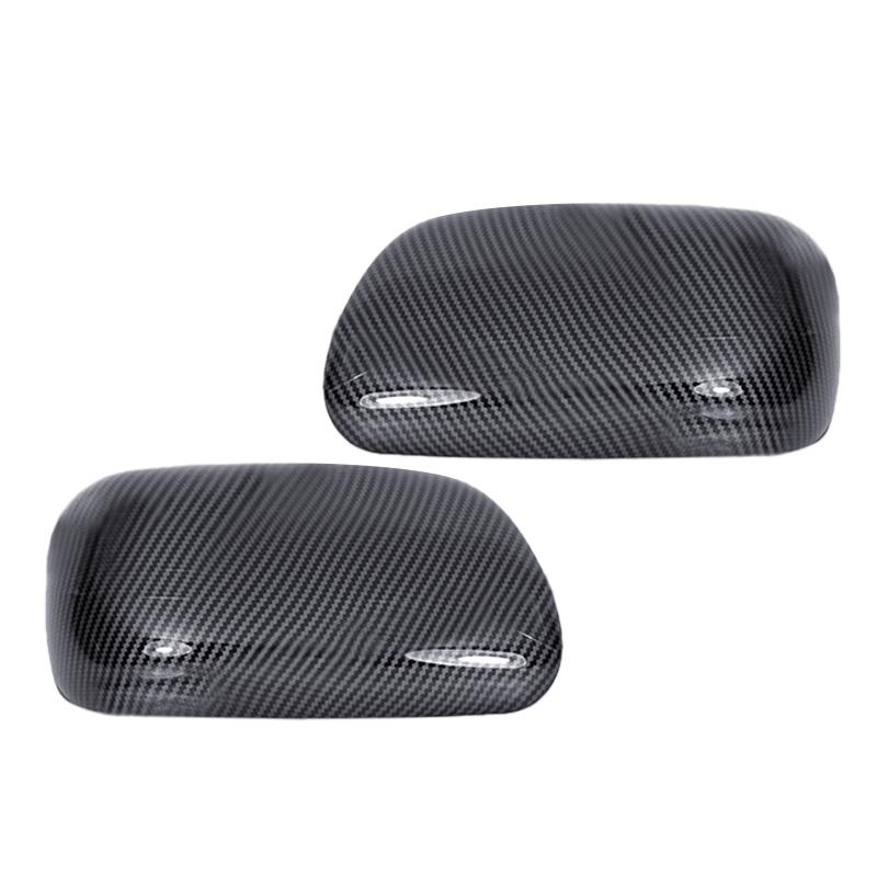 1 Pair Side Rearview Mirror Covers Trims Fit for Lexus IS300 Sedan Wagon 2001 2002 2003 2004 2005 Carbon Fiber Grain Plastic