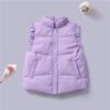 Girls' Lace Down Vest - Korean Style, Warm Autumn/Winter Jacket for Toddlers and Preschool Children