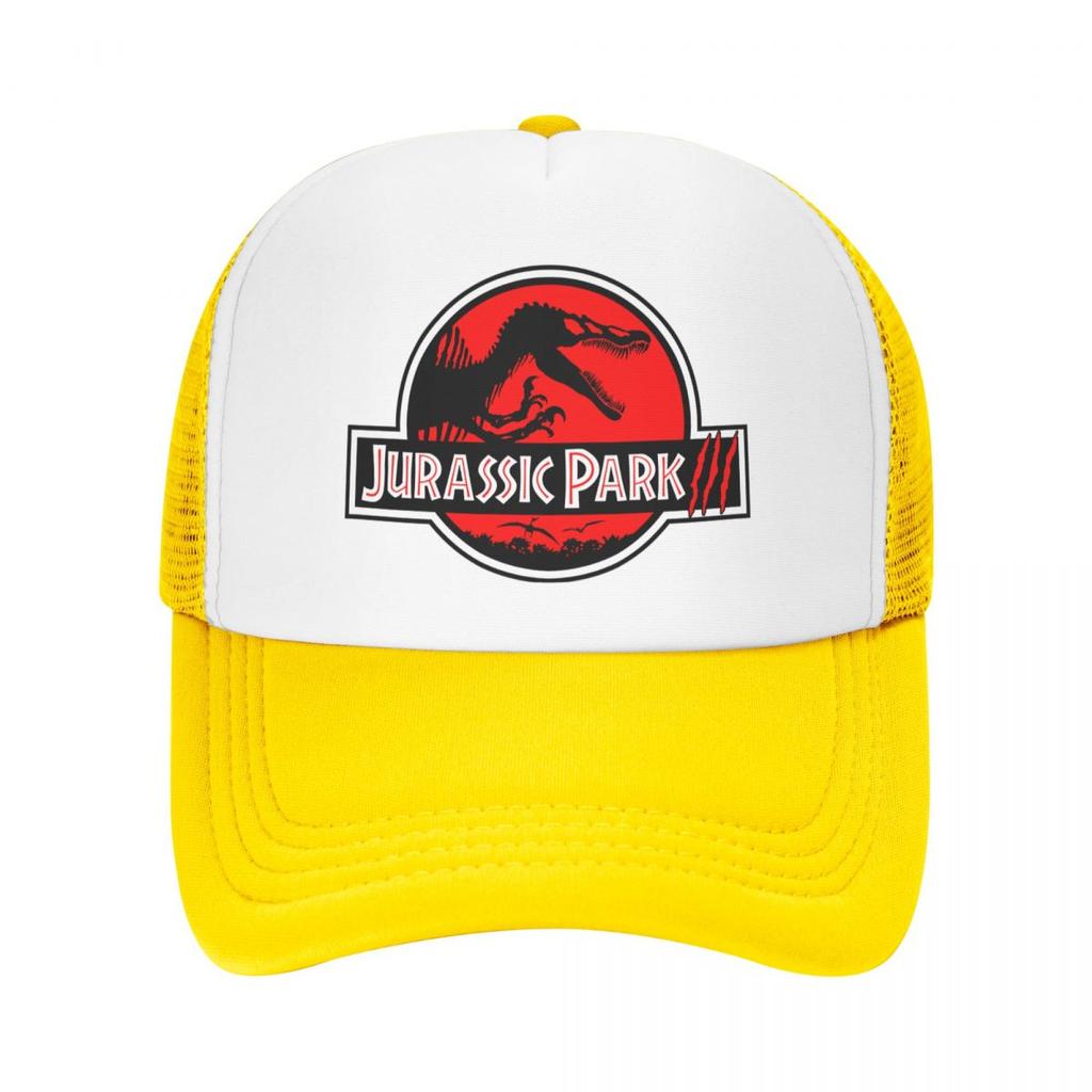 JURASSIC PARK 3 Baseball Caps Unisex Snapback Hats Lovers Trucker Caps Women Breathable Mesh Visor Bones