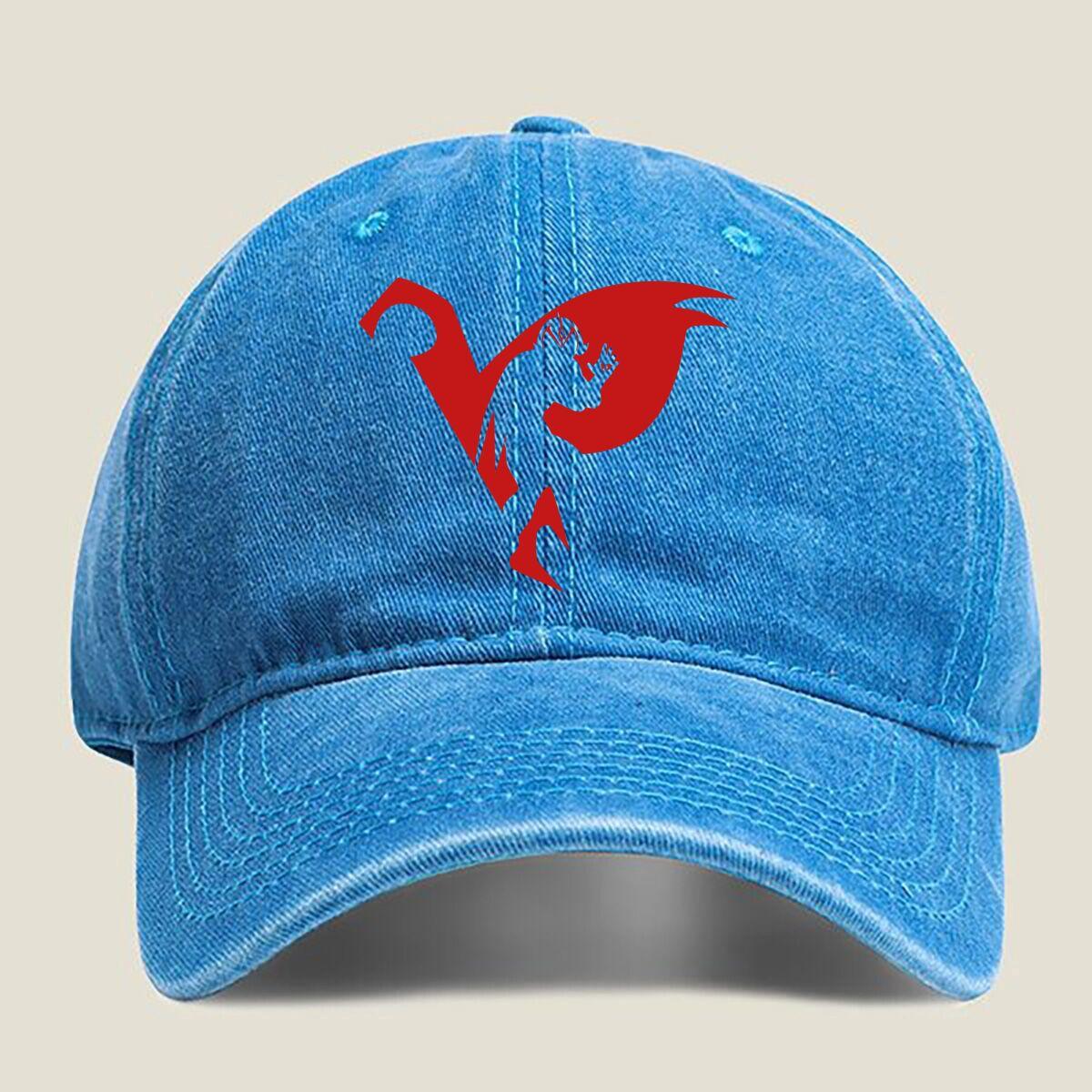 

Red Phoenix Silhouette Fashion Washed Baseball Cap Outdoor For Womens Unisex Female Beach Dad Hat Hip Hop One Size озеро синього кольору