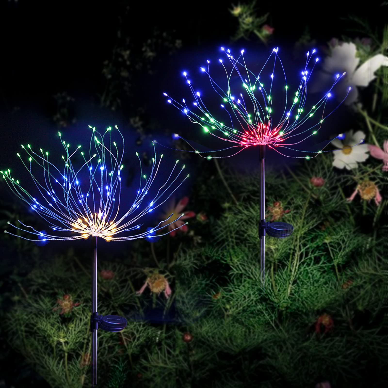 

1Pc Solar Firework Lights Outdoor Waterproof DIY Fairy Garland Lights For Garden Yard Wedding Party Landscape Decor Solar Lamp 90 leds