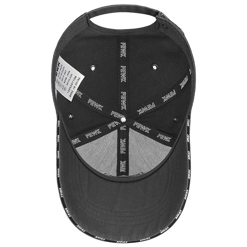 Spring & Autumn High-End Embroidered Shield Baseball Cap with Metal Eyelets for Men & Women - Sun Protection FEWK Street Hat