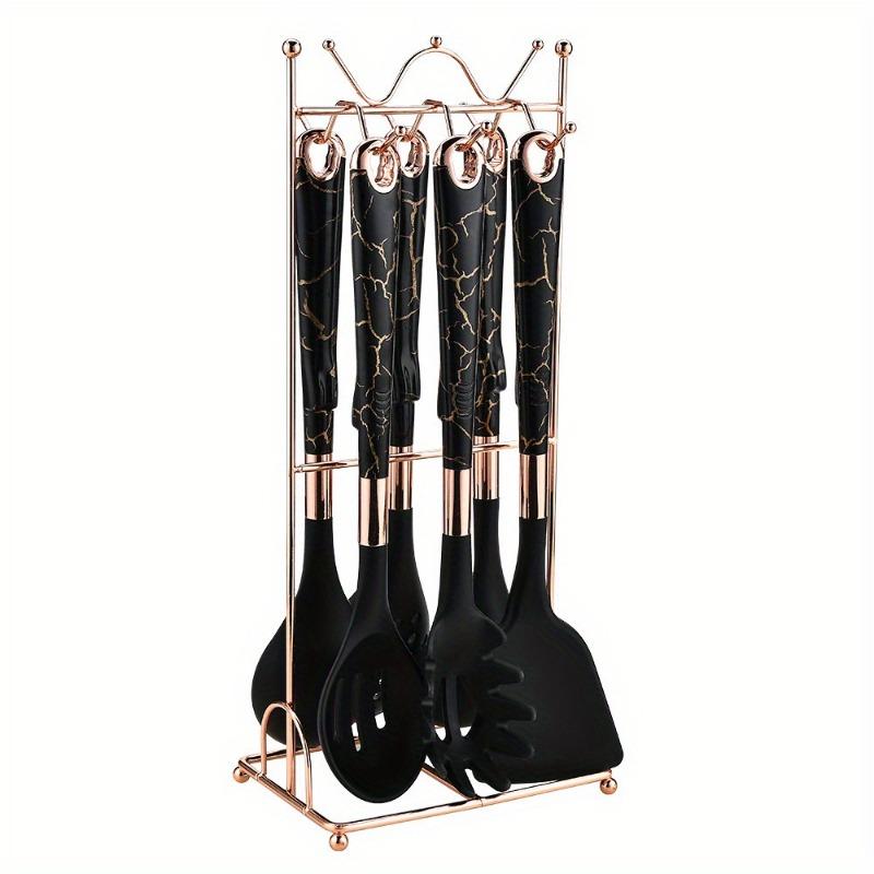 

Silicone Kitchenware 7-piece Set with Storage Rack Cooking Spoon Household Kitchen Tools Set
