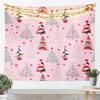 Cute Snowman Tapestry Kids Merry Christmas Wall Art for Bedroom Living Rooms Xmas Snowflake Wall Hanging Blanket Breathable