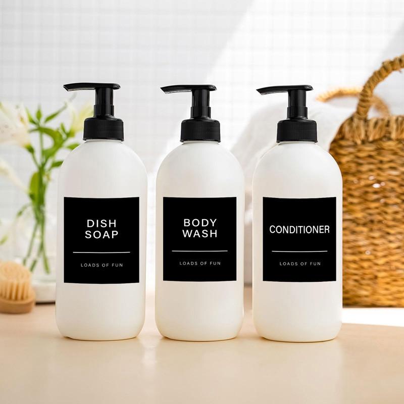 6/7pcs Soap Dispenser Labels Bathroom Jar Storage Label Shower Shampoo Lotion Conditioner Bottle Stickers