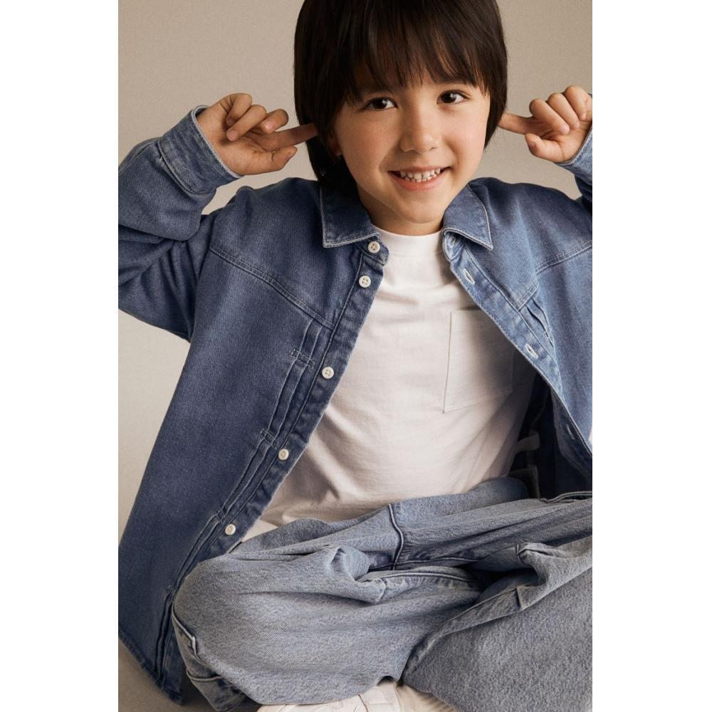 

Джинсовая рубашка HM джинсовая синяя