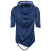 2026 European Summer Men's Hip-Hop Hooded T-Shirt with Pile Collar, Short-Sleeved, Trendy Street Dance Style YT001
