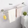 Household Double Towel Rod Bathroom Rustproof Towel Rack SUS 304 Stainless Steel Wall Mount Towel Holder