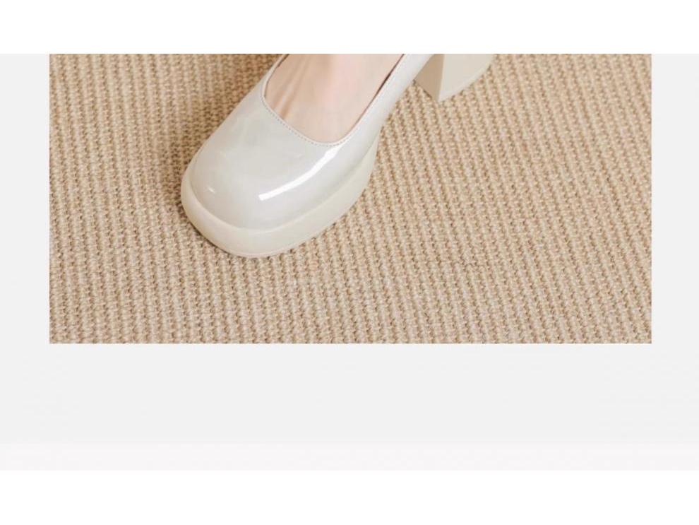 Women's British Style High Heels with Thick Soles for Spring/Autumn 2024 - Leather Qipao Mary Janes