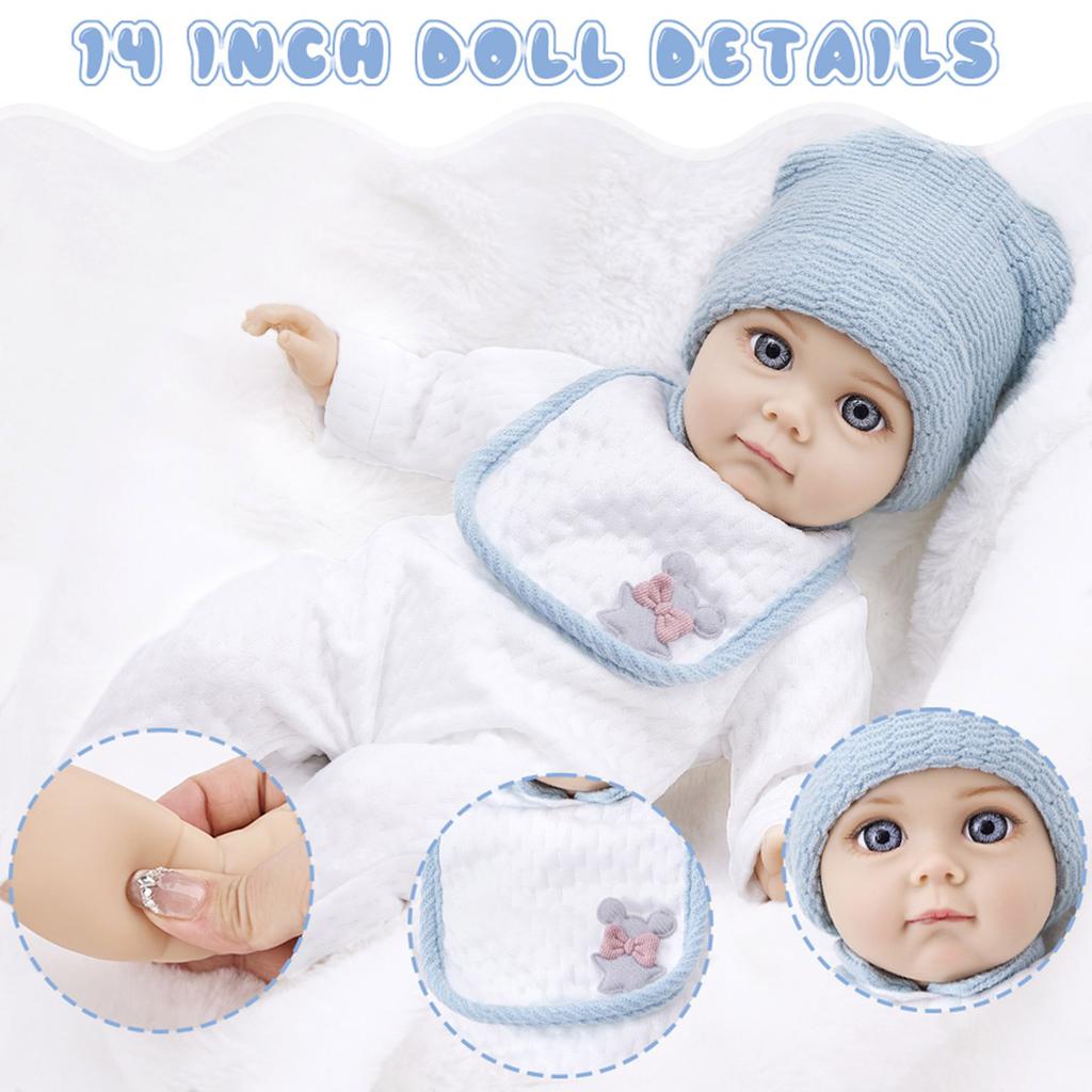 Weichkörper-Babypuppe mit vibrierendem Farb-Pyjama-Set und Hut Vanilleduft für Kinder ab 18 Monaten