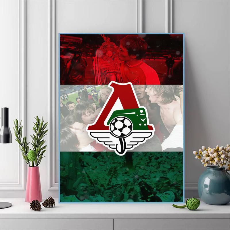 Lokomotiv Moscow Surge.136 100% Round Full Drill 5D DIY Diamond Painting Embroidery Cross Stitch Rhinestone Décor