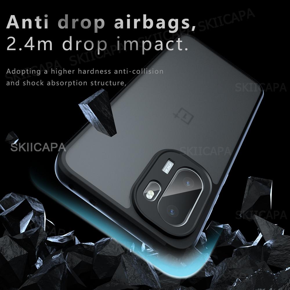 Matte Clear Phone Cover For Oneplus Ace 6 Acrylic PC + TPU Shockproof Bumper Cover for Oneplus Ace6 PLQ110 Shell