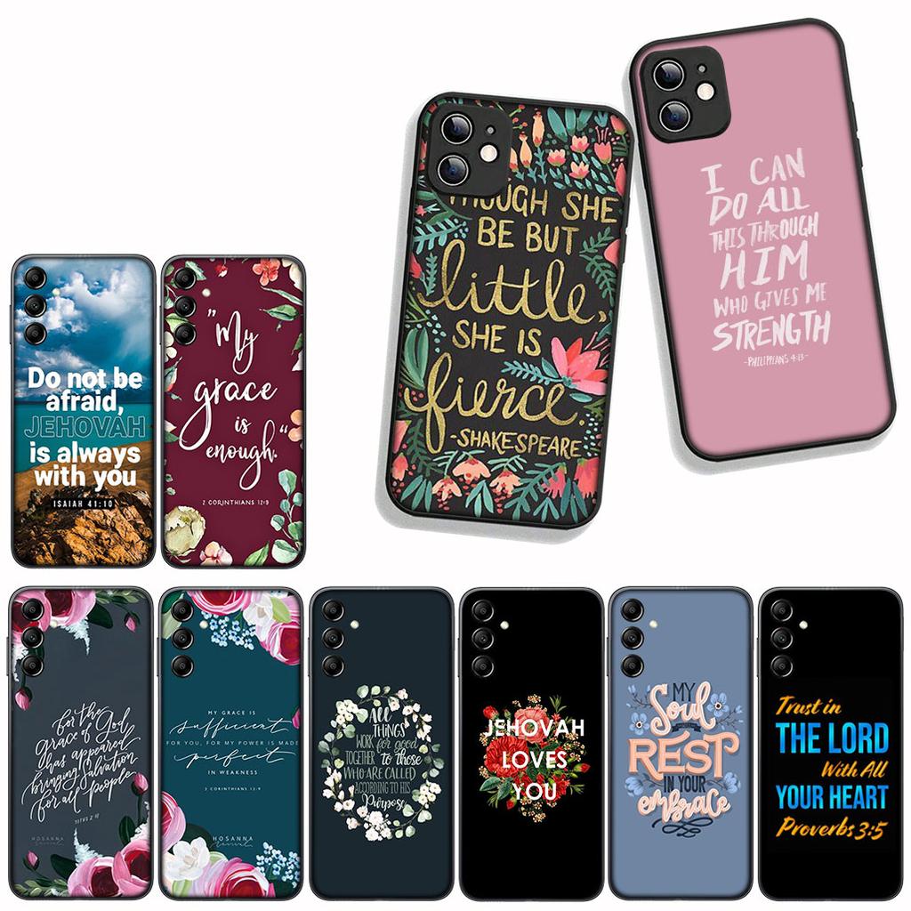 for Motorola Moto G54 G05 G24 G75 G85 G15 G57 G86 Power Edge 50 30 Fusion neo Pro Case Bible Verse Christian Jehovah Philippians