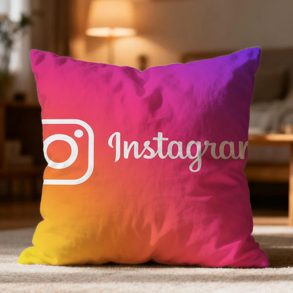 Hot I-IInstagram Cushion Cover Soft Washable Pillow Case Multi-Scene for Couch Bed Travel Office Use