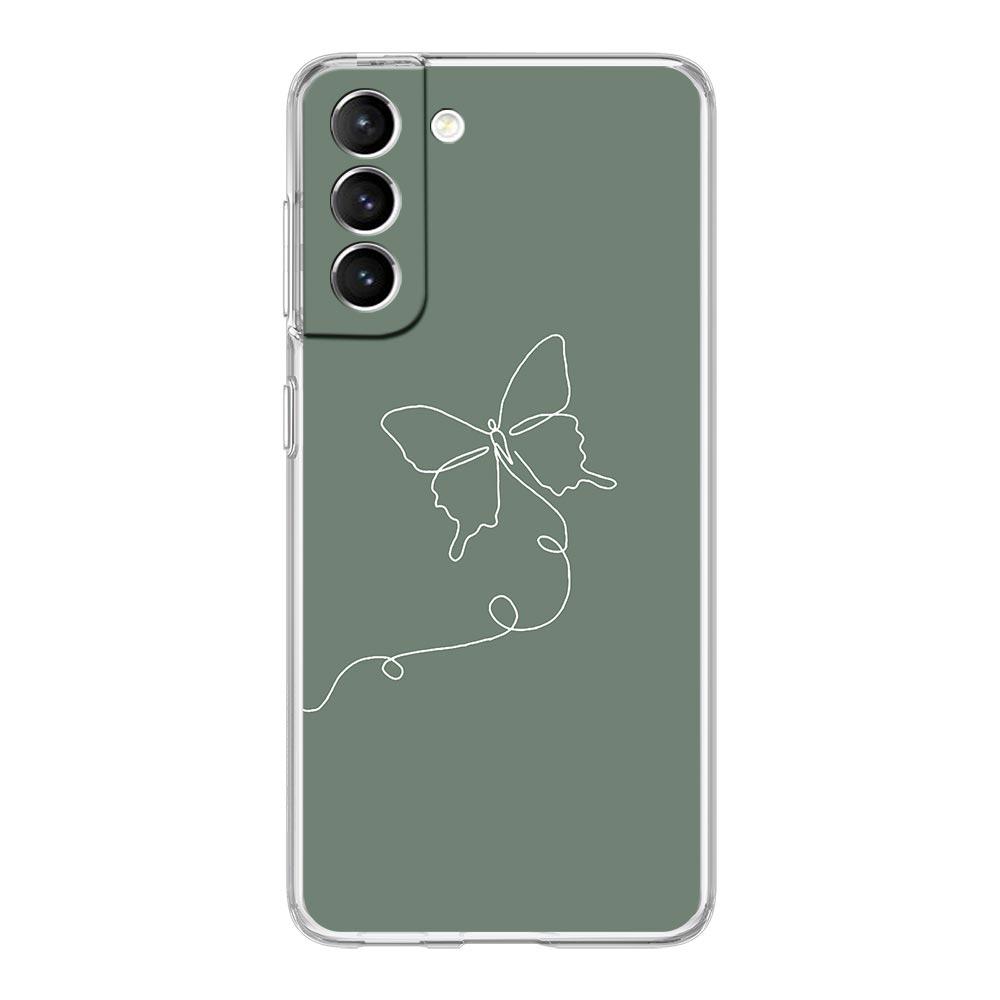 Phone Case For Samsung Galaxy S24 Plus S23 S22 S21 S20 FE Ultra 5G S10 S10E S9 Soft Clear Silicone Cover Flower