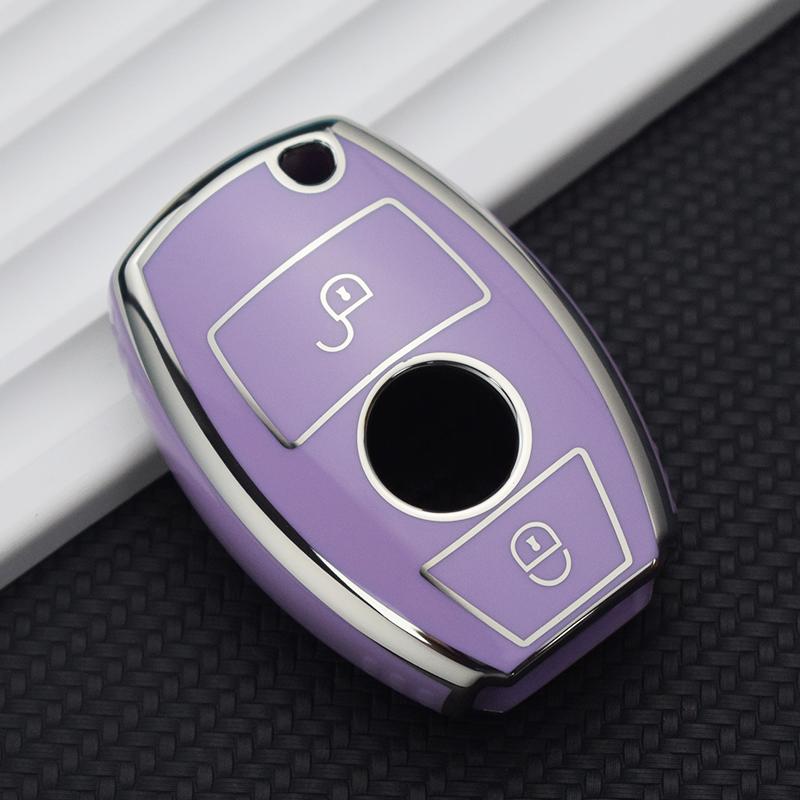 Cu 2 butoane TPU Husa pentru chei de masina Protector Shell Fob pentru Mercedes Benz ABCER Class GLS GLA GLK GLC CLS CLA AMG W204 W205 W212 W463 W176 Accesorii