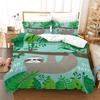 Cartoon Animal Duvet Cover Funny Sloth Green Leaves Bedding Set Twin King For Boys Girls Teen Room Decor Microfiber Quilt Cover