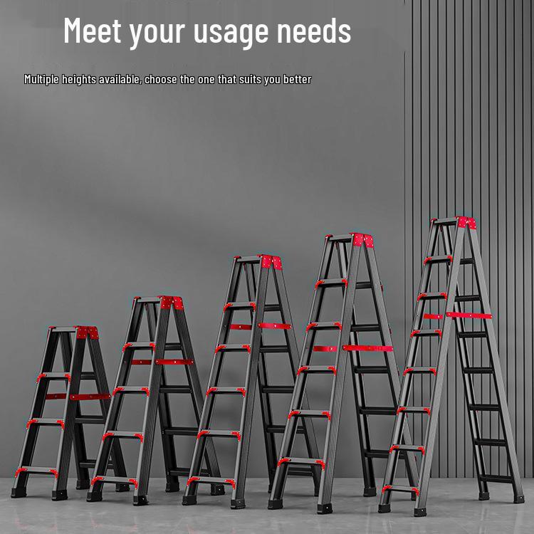 Aluminum Alloy Thickened Folding Ladder for Household and High-Altitude Use