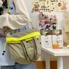 Waterproof And Lightweight Oblique Span Bag, Summer Ice Cream Color Matching Bundle Mouth Drawstring, Dopamine Portable Single Room Bag