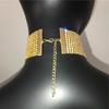 Chaîne de poitrine tendance entièrement pavée de strass et de diamants: Haut sexy à fines bretelles et dos nu pour femmes