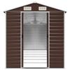 Garden Shed Brown 191 x 640 x 198 cm Galvanized Steel