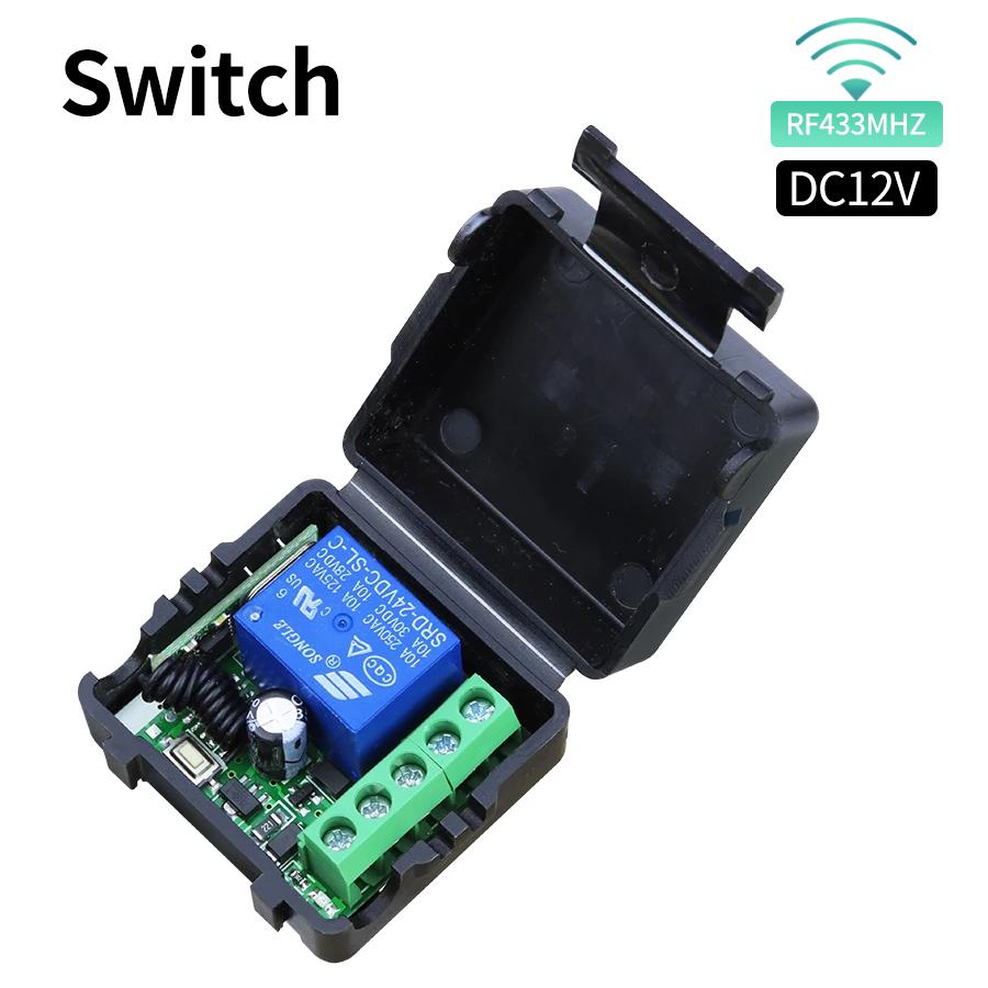 RF 433Mhz Remote Control Wireless Switch DIY Module DC 12V 1CH 10A Relay Receiver Transmitter for Door Electromagnetic Lock