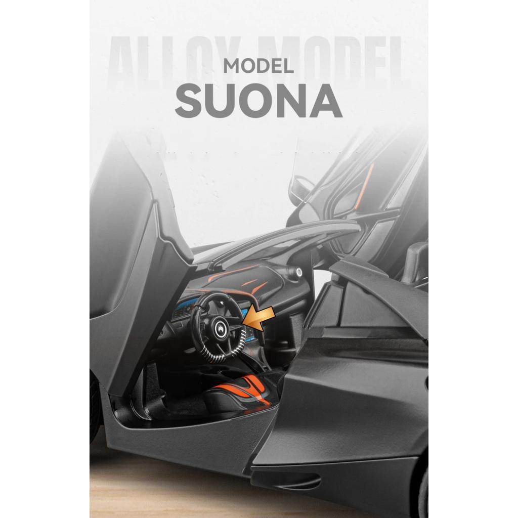 1/18 McLaren 720S Alloy Track Racing Car Model Diecasts Metal Sports Car Vehicles Model Simulation Sound Light Collection Kids Toys Gift