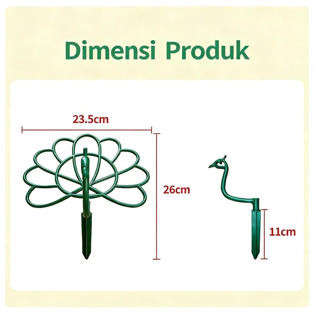 Neuer Outdoor Pfauenform Rankgitter Blumentopfhalter Ständer Rahmen Gartenpflanzenstab Pflanzenstütze Ständer Hof Blumen