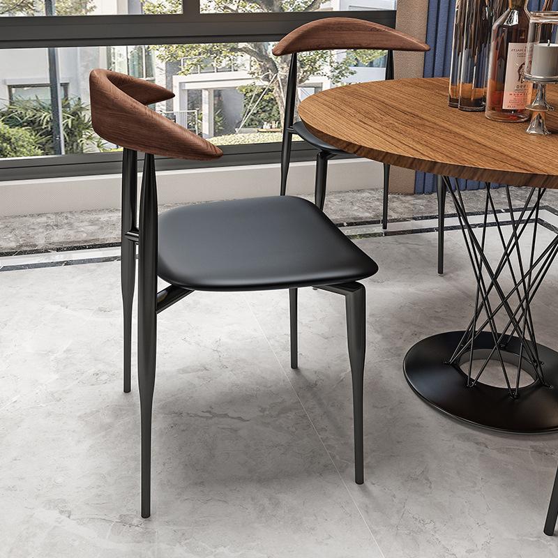 Nordic Metal Dining Chair Simple Endorsement Table and Chair Italian Retro Leisure Restaurant Chair