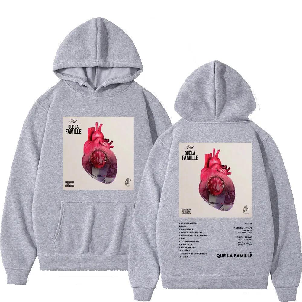 French Rap Group PNL Que La Famille Album Graphic Hoodies Unisex Hip Hop Trend Sweatshirts High Street Fashion Loose Pullovers