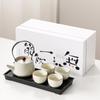 Kung Fu Tea Set Home One Pot Two Cups Tea Plate Small Ceramic Teapot Teacups Hotel Personal Small Sets Traveling