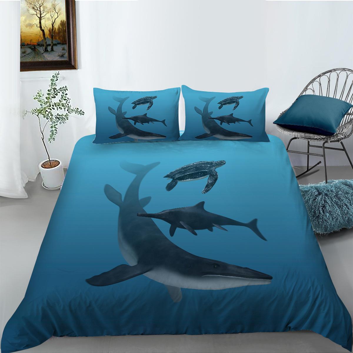 Other Polyester Bedding Two Or Three-Piece Dinosaur 3D Digital Printing EU single 135*200