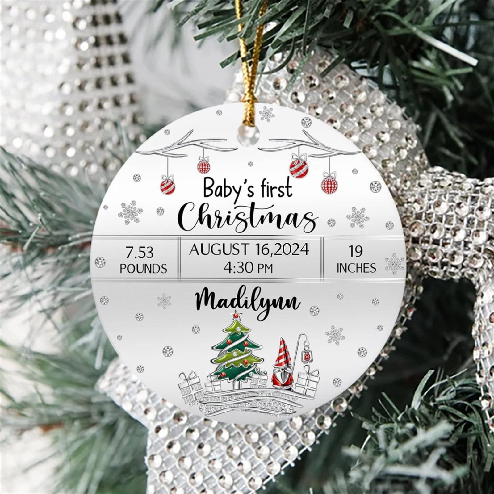 

Рождественский подарок для новорожденного, персонализированный рождественский подарок для новорожденного, Рождественский подарок для новорожденного 2024 года, Рождественский подарок для первого ребенка, индивидуальный выбор имени и One Size