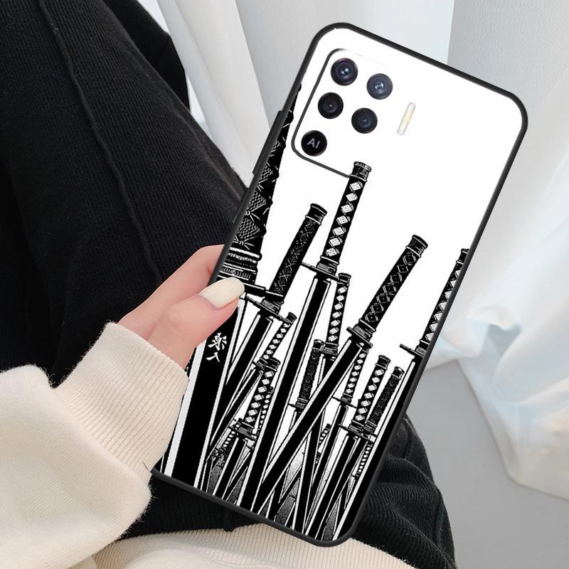 Japan Samurai Ninja Ronin Case For Oppo A96 A76 A16 A60 A98 A58 A78 A18 A38 A80 A40 A77 A57 A17 A74 A54 A94 A15 A5 Pro
