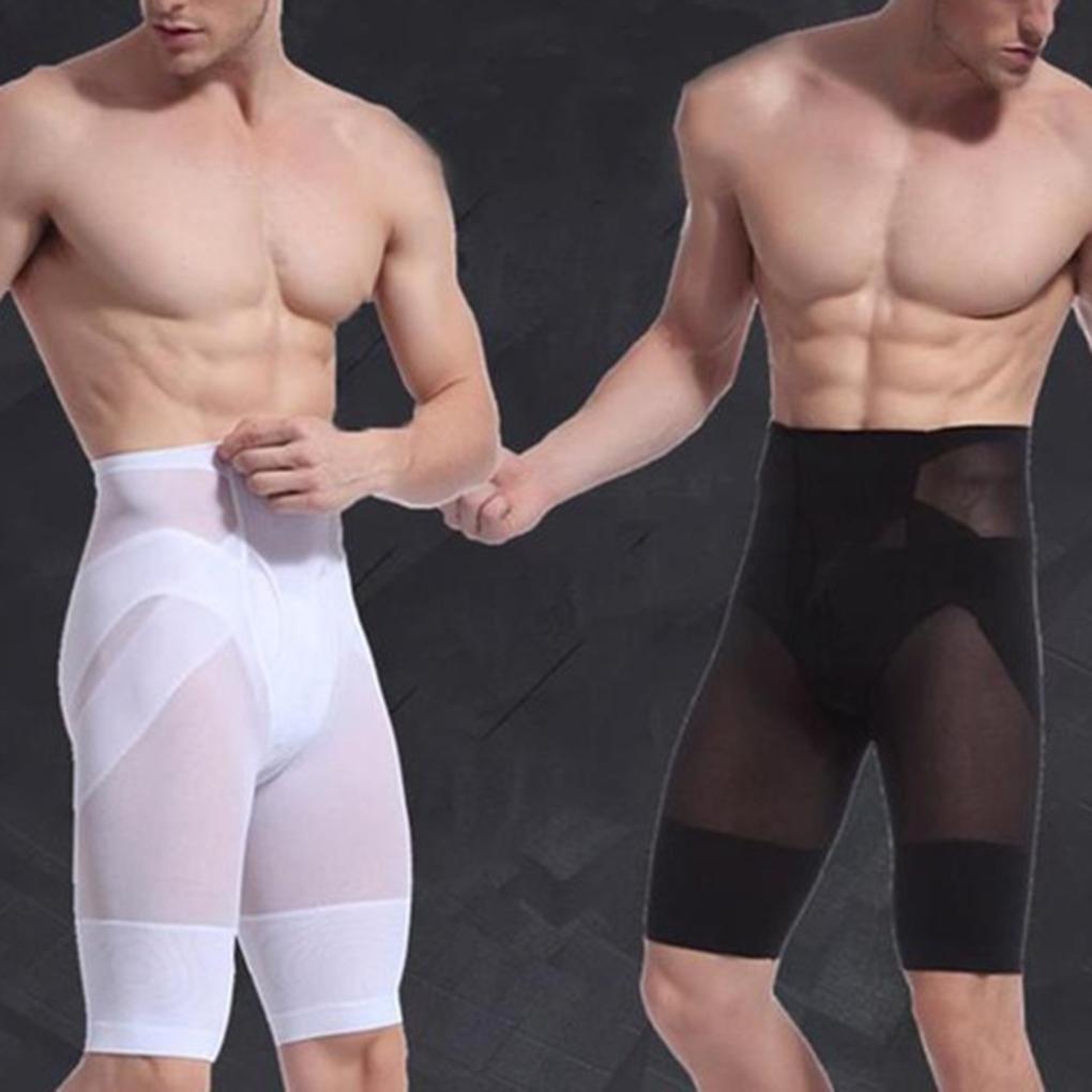 Men High Waist Hips Legs Men High Waist Hips Shaped Slim Shorts Body Shaping Tighten Abdomen Pants